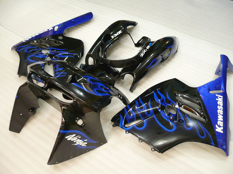 Black and Blue Flame - NINJA ZX-9R 94-97 Fairing Kit