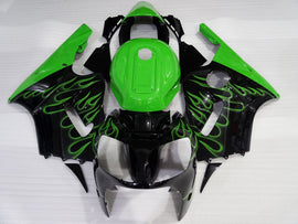 Black and Green Flame - NINJA ZX-12R 00-01 Fairing Kit