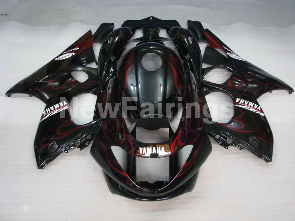 Black and Red Flame - YZF600R Thundercat 96-07 Fairing Kit Vehicles & Parts > Vehicle Parts & Accessories > Motor