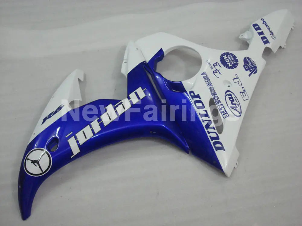 Blue and White Jordan - YZF-R6 03-04 Fairing Kit Vehicles & Parts > Vehicle Parts & Accessories > Motor Vehicle Parts >