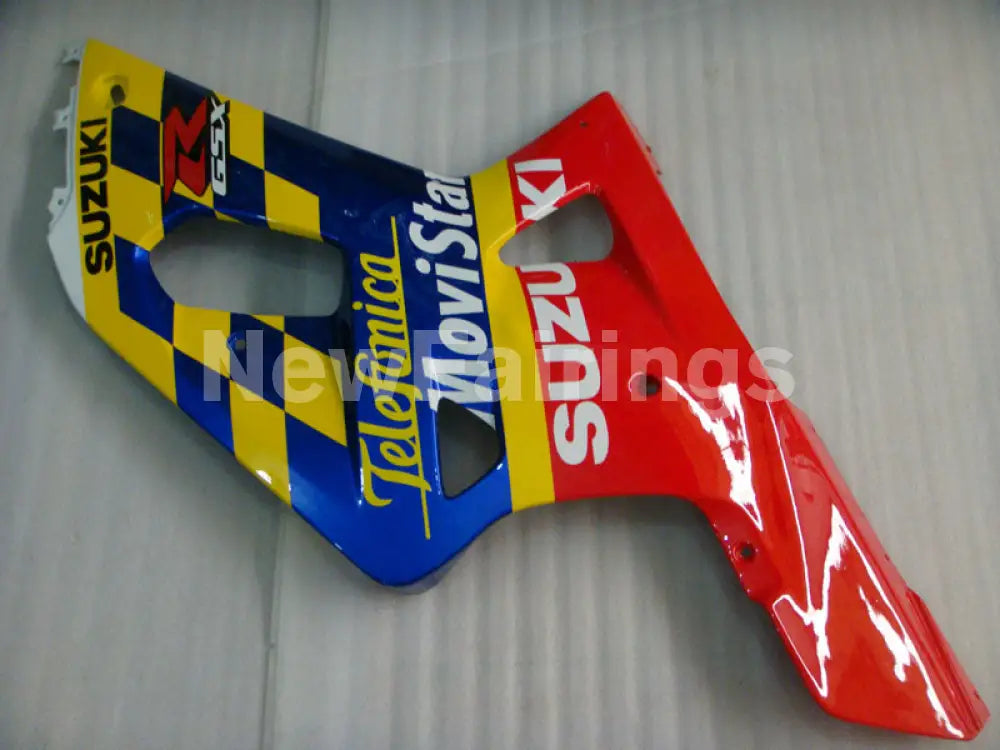 Blue and Yellow Red Movistar - GSX-R750 00-03 Fairing Kit