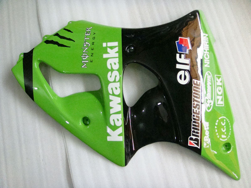 Green Black Monster - NINJA ZX-6R 00-02 Fairing Kit