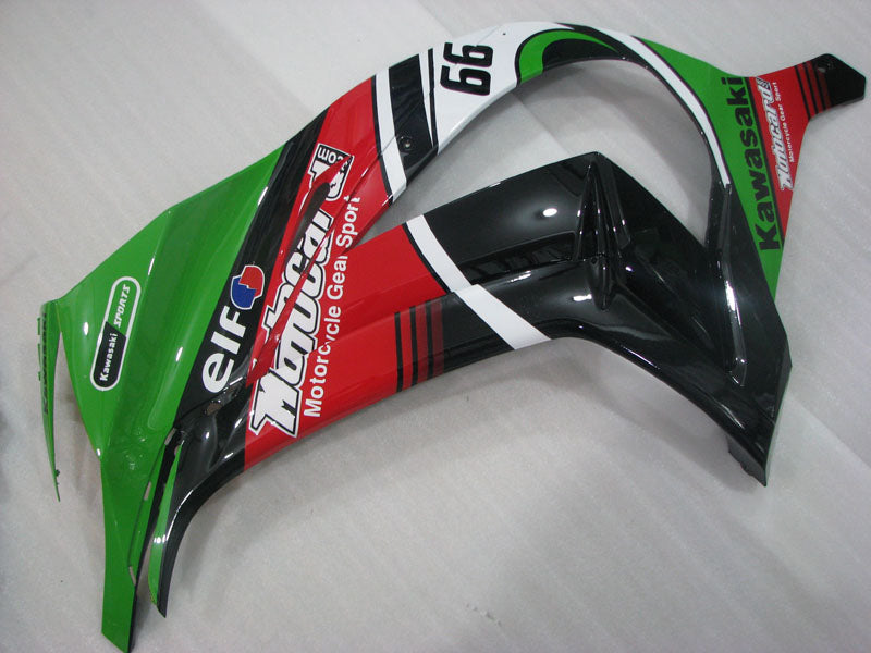 Green and Red Black Motocard - NINJA ZX-10R 11-15 Fairing