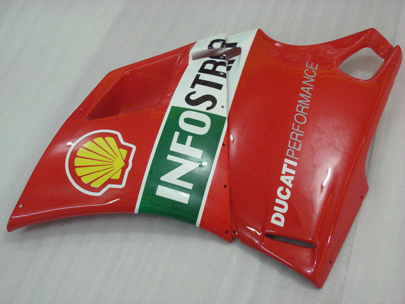 Number 21 Red and White Shell - Ducati 748/916/996/998