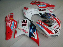 Number 21 Red and White Star - Ducati 1098 07-11 Fairing