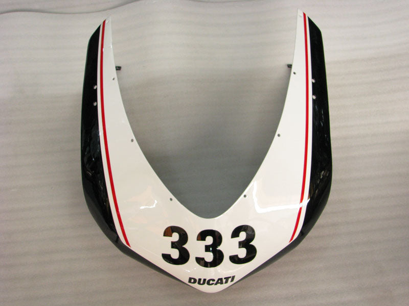 Number 333 Black and White Red Factory Style - Ducati 1198