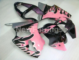 Pink and Black Flame NINJA ZX 6R 00 02 Fairing Kit Vehicles