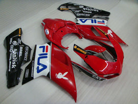 Red and Black FILA - Ducati 848/1098/1198 07-11 Fairing Kit