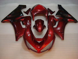 Red and Black Flame - NINJA ZX-6R 05-06 Fairing Kit