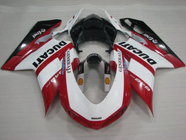 Red and White Black Enel - Ducati 848 07-11 Fairing Kit