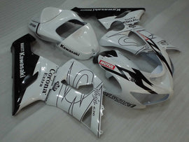 White and Black Corona - NINJA ZX-6R 05-06 Fairing Kit