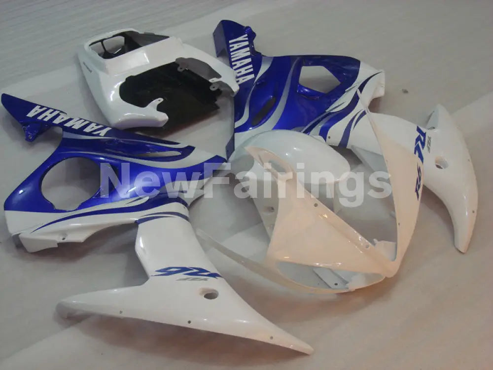 White and Blue Factory Style - YZF-R6 03-04 Fairing Kit Vehicles & Parts > Vehicle Parts & Accessories > Motor Vehicle
