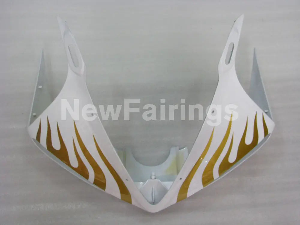 White and Gold Flame - YZF-R6 03-04 Fairing Kit Vehicles & Parts > Vehicle Parts & Accessories > Motor Vehicle Parts >