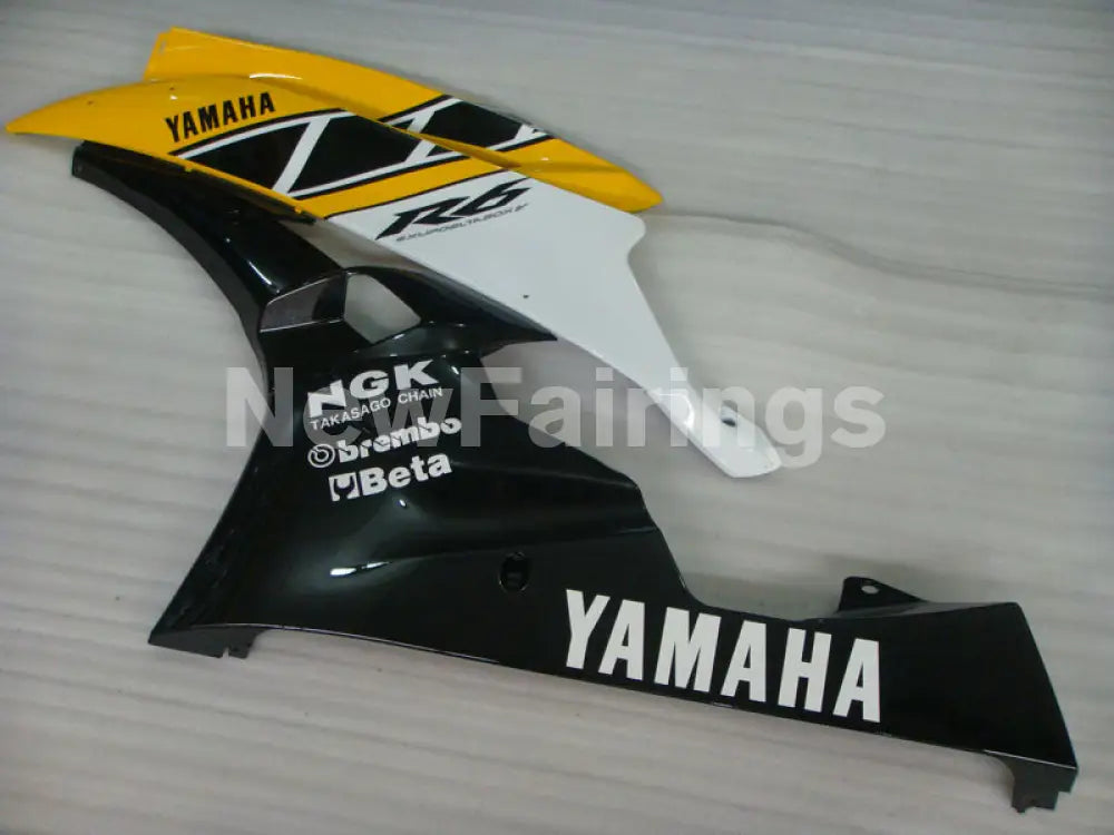 Yellow White and Black Factory Style - YZF-R6 06-07 Fairing Kit Vehicles & Parts > Vehicle Parts & Accessories > Motor